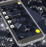 3D Black SMS Theme 2018 capture d'écran 2