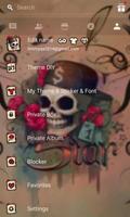 Skull Tattoo SMS Theme captura de pantalla 3