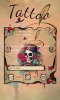 Skull Tattoo SMS Theme Affiche