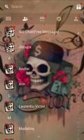 Skull Tattoo SMS Theme captura de pantalla 2