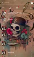 Skull Tattoo SMS Theme capture d'écran 2