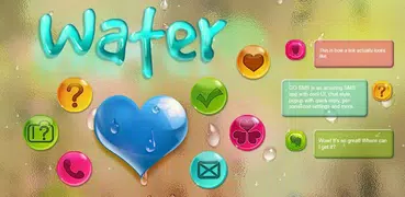 Glass Water Drops SMS
