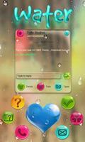 Glass Water Drops SMS الملصق