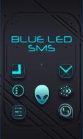 Blue Alien SMS Theme पोस्टर