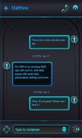 Blue Alien SMS Theme syot layar 1