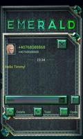 Metallic Emerald SMS Theme постер