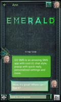 Metallic Emerald SMS Theme स्क्रीनशॉट 1