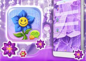 Purple Flowers SMS Theme скриншот 2