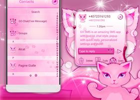Magical Kitty SMS Theme Affiche