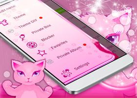 Magical Kitty SMS Theme captura de pantalla 1