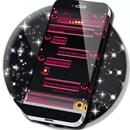 Neon Pink Tech SMS Theme APK
