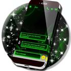 Toxic Neon Green SMS Theme أيقونة