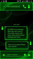 Toxic Neon Green SMS Theme تصوير الشاشة 1