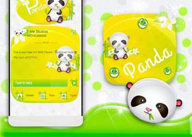 Adorable Panda SMS Theme 포스터