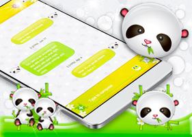 Adorable Panda SMS Theme capture d'écran 3