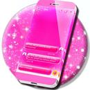 Pink Glitter SMS Theme APK