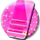 Pink Glitter SMS Theme icône