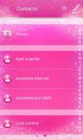 Pink Glitter SMS Theme capture d'écran 3