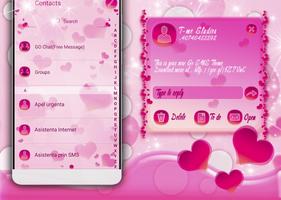 Cute Hearts SMS Theme पोस्टर