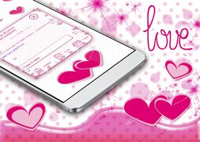 Pink Hearts SMS Theme 截圖 3