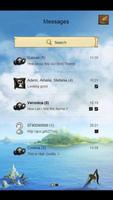 Cartoon Pirate SMS Theme captura de pantalla 1