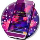 Purple and Pink Flowers SMS أيقونة