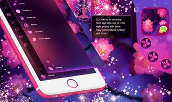 Purple and Pink Flowers SMS تصوير الشاشة 2