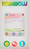 Rainbow Colors SMS Theme الملصق