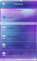 Purple Glass SMS Theme screenshot 3