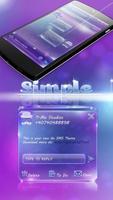 Purple Glass SMS Theme captura de pantalla 1