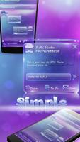 Purple Glass SMS Theme capture d'écran 2