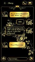 (FREE) GO SMS GOLD ROSE THEME ảnh chụp màn hình 2