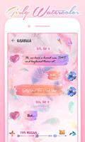 (FREE) GO SMS GIRLY WATERCOLOR THEME poster