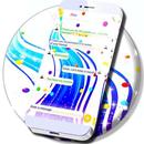 Тема Gradient Blue SMS APK