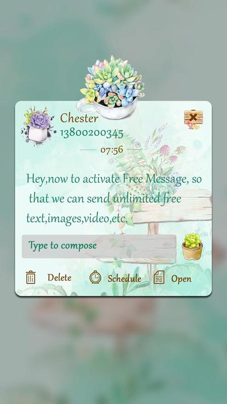 Android 用の (FREE) GO SMS GREEN PLANT THEME APK をダウンロード
