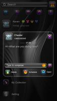 (FREE) GO SMS DARK THEME screenshot 3