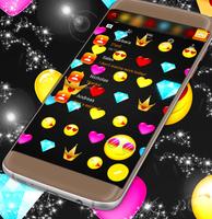 Emoji Pattern SMS Theme 2018 الملصق