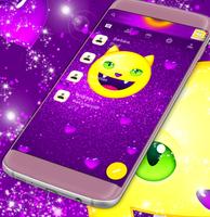 Purple Emoji SMS Theme Poster