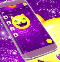 Purple Emoji SMS Theme captura de pantalla 2