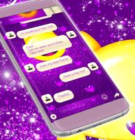 Purple Emoji SMS Theme captura de pantalla 3