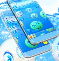Water Emoji SMS Theme تصوير الشاشة 1
