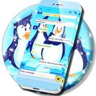 Freezing Penguins SMS Theme icono