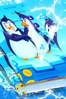 Freezing Penguins SMS Theme captura de pantalla 1