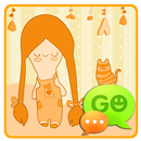 GO SMS Pro Orange Girl Theme APK