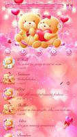 (FREE) GO SMS LOVE TEDDY THEME ảnh chụp màn hình 1