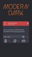 Modern Dark SMS Theme โปสเตอร์