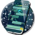 Tema de SMS verde metálico ícone