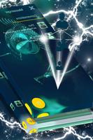 Tema de SMS verde metálico imagem de tela 1