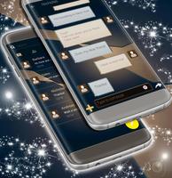 Elegant Dark SMS Theme imagem de tela 1