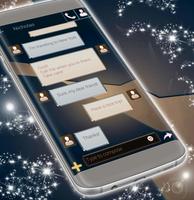 Elegant Dark SMS Theme imagem de tela 2